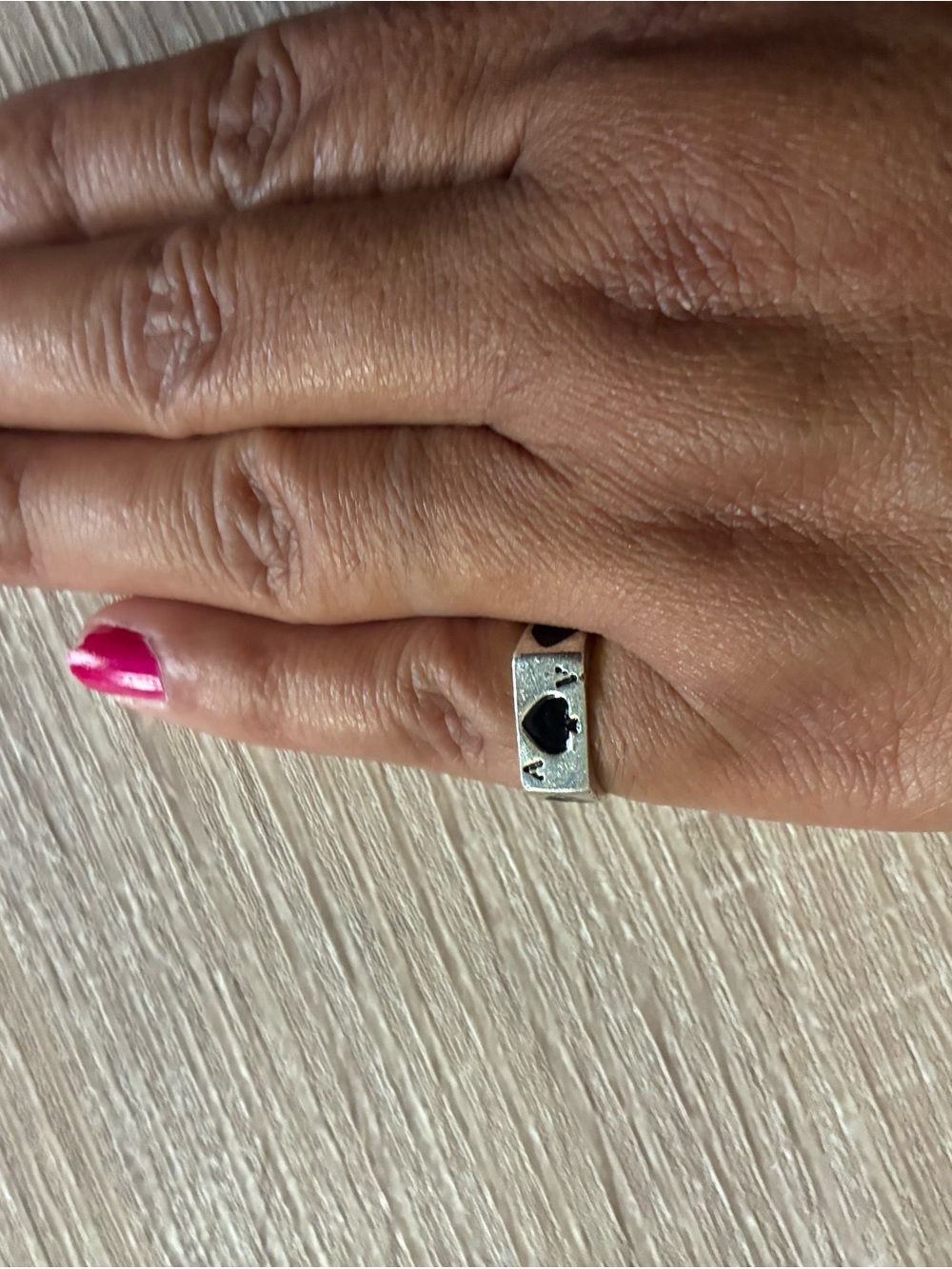 Sterling Silver Black Heart Accent Band Ring - Women's Jewelry